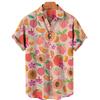 Summer Plus Size Men's Casual 3D Digital Printed Short Sleeve Shirt Hawaiian Men's Shirt