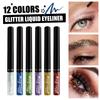 MLSMILE Pearlescent Liquid Eyeliner, Explosive Colorful Glitter Eye Shadow, Waterproof Non-smudge Eyeliner