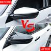 2 шт. чехлы на зеркала заднего вида, автомобильные аксессуары для Honda Civic 10-го поколения 2016-2024, защитные чехлы на боковые зеркала из углеродного волокна