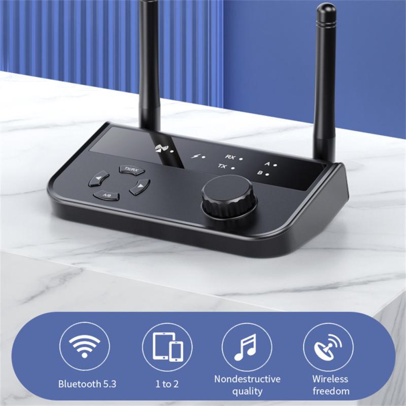 2IN1 Bluetooth 5.3 Адаптер аудиоприемника-передатчика 3D стерео беспроводной аудиоадаптер с разъемом AUX RCA 3,5 мм для автомобильного комплекта Динамики ТВ ПК Наушники
