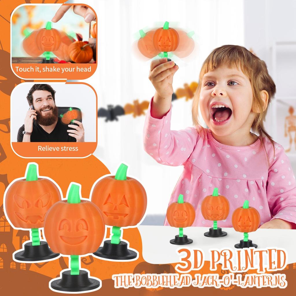 3D Printed The Bobblehead Jack-o'-lanterns Spring Decompression Tool