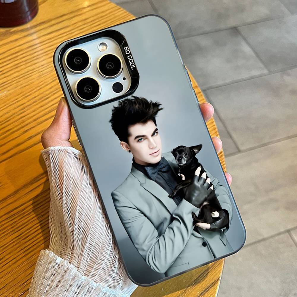 A-Адам Сингер L-Ламберт Чехол для телефона для iPhone 16 17 15 14 12 13 Pro Max Черный Конфетный Матовый Ударопрочный Чехол