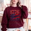 1776 Свобода Америка Соединенные Штаты Годовщина Патриотический День Независимости Мода Повседневный Графический Сочетающиеся Худи Топы