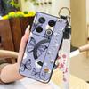 Lanyard Anti-dust Phone Case For Infinix GT 20 Pro/X6871 Wristband Flower Back Cover Waterproof Shockproof Soft Case