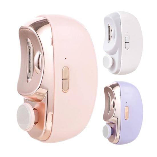 3-в-1 электрическая машинка для стрижки ногтей, полировщик со светодиодной подсветкой, 2-скоростная регулируемая автоматическая пилка для ногтей с питанием от аккумулятора Type-C, устройство для маникюра