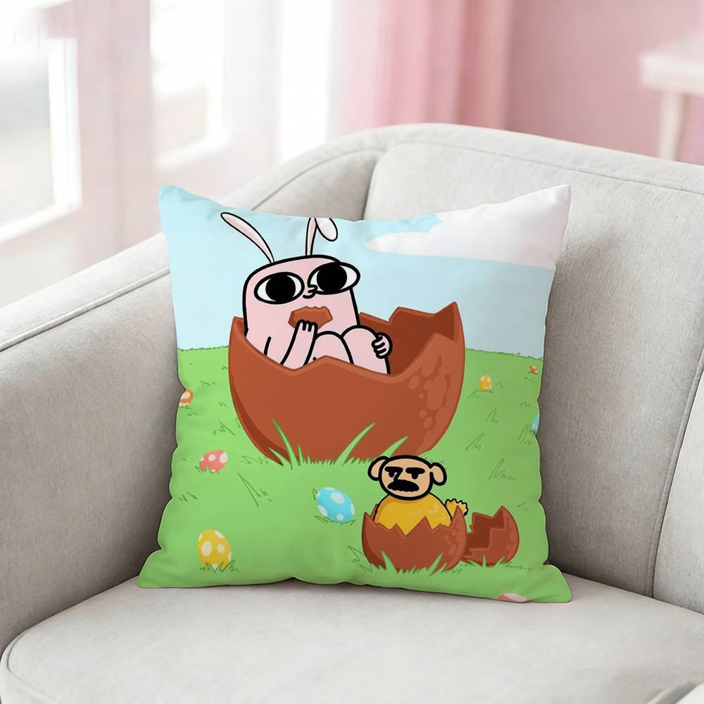Cartoon KKetnipz Cute Pillow Case Pattern Printed Pillowcase For Living Room Sofa Cushion Cover