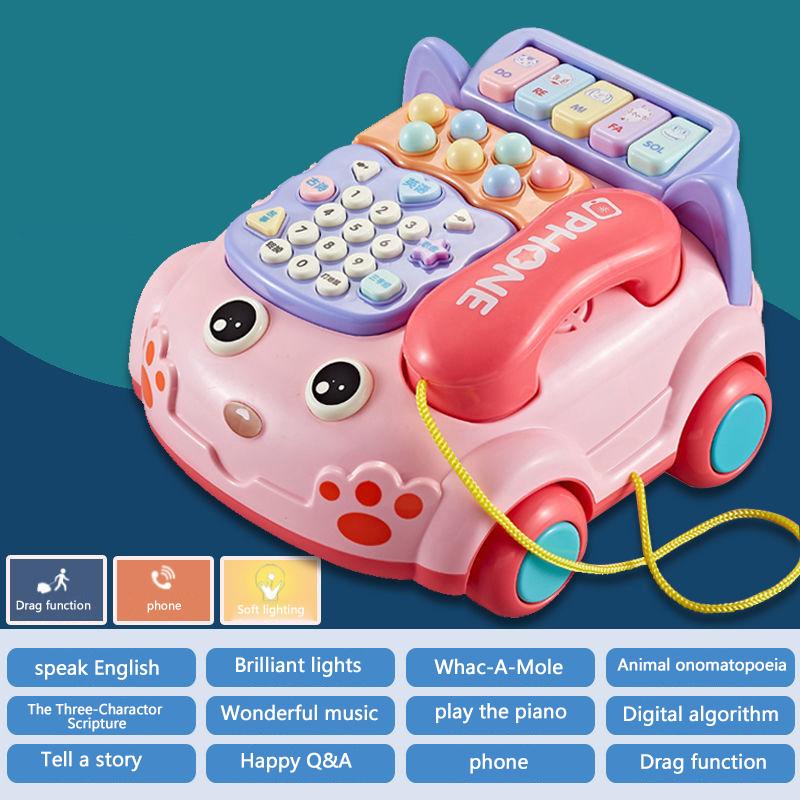 1 набор творческих забавных игрушек для моделирования стационарных телефонов, детских пазлов, музыкальных историй, игрушек для телефонов и машин, игрушек для детей раннего обучения, игрушек для телефонов и машин