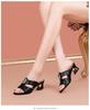2024 Summer New Style Fashionable Women's Hollowed Thick Heel Sandals Button Closure for Middle-Aged Elderly Women