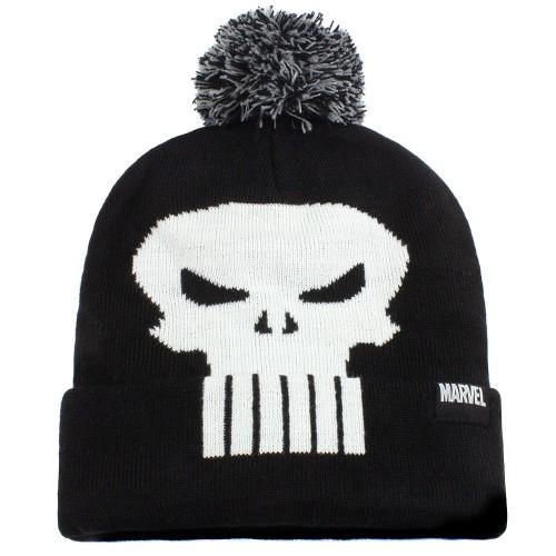 The Punisher Pom Pom Skull Beanie