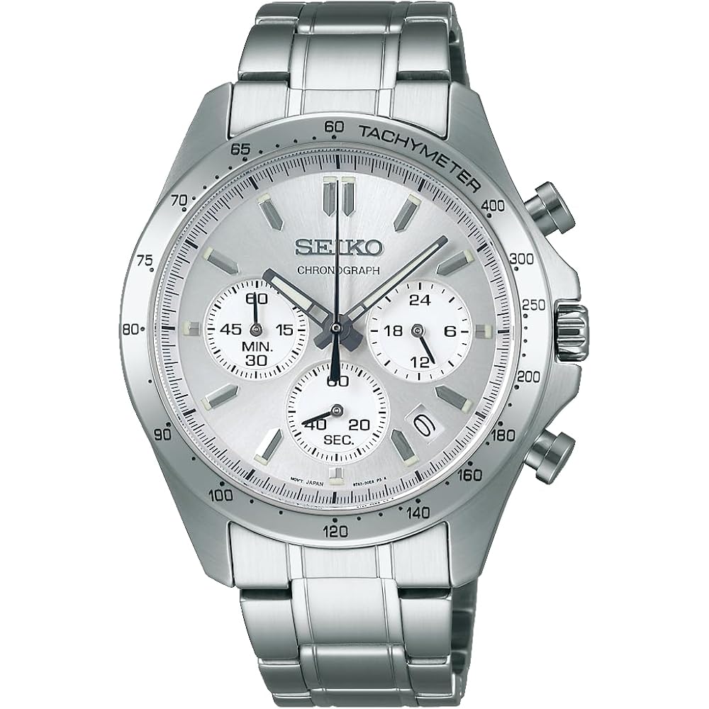 Мужские кварцевые часы-хронограф Seiko Selection SBTR009 Серебристый циферблат Календарь даты Нержавеющая сталь