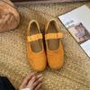 Fashion Fashion Round Toe Women Flats Mary Janes Slip On Shoes Casual Luxury Female Shallow Footwear Soft Ladies Flats With Shoes New
