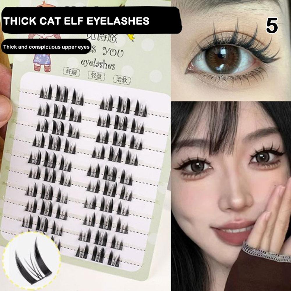 10 рядов накладных ресниц имитация феи аниме ресницы новые натуральные ресницы манга