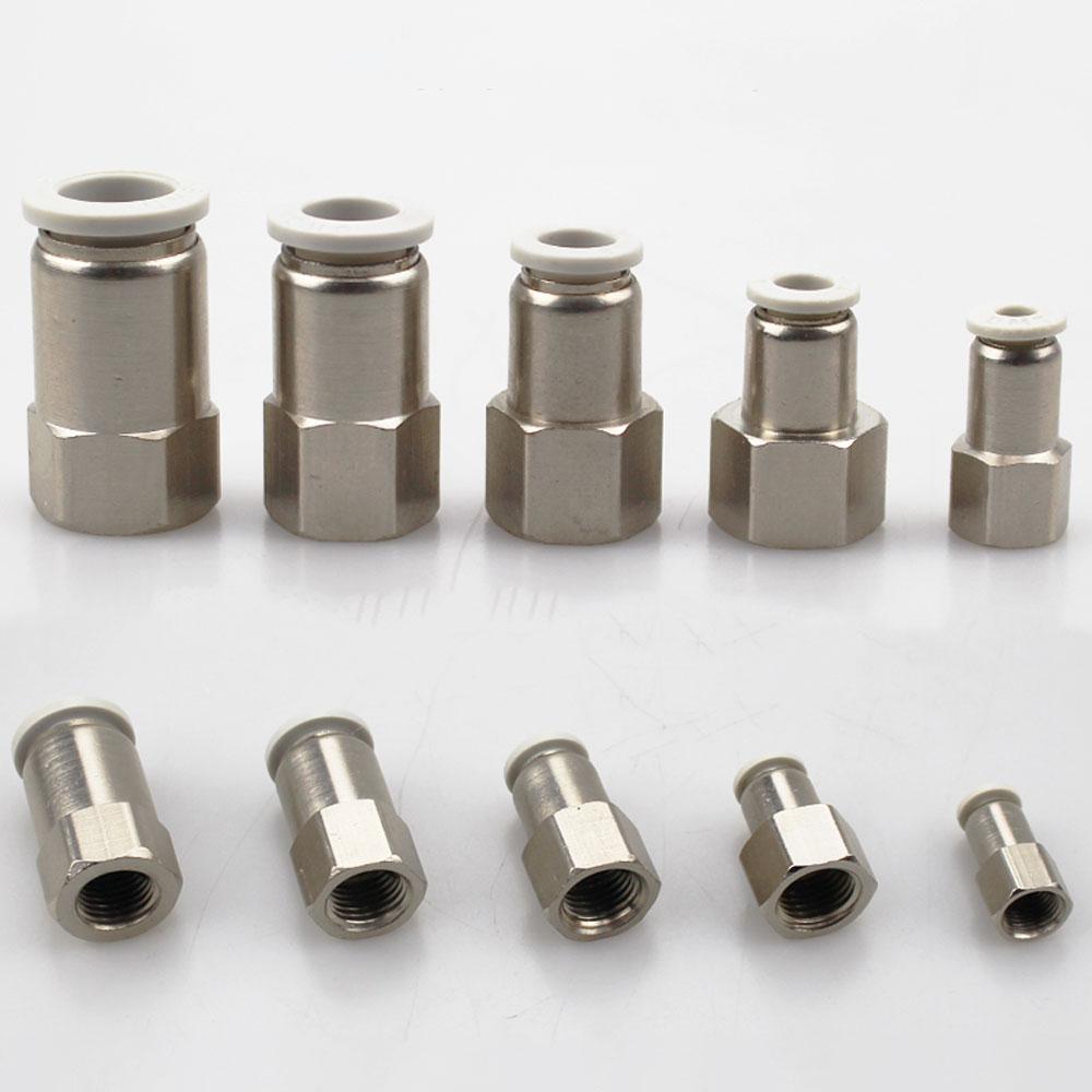 PCF 1/8" 1/4" 3/8" 1/2" BSP Внутренняя резьба x 4 6 8 10 12 14 16 мм Трубка Латунь Пневматические фитинги Быстроразъемный соединитель Для воздушного компрессора