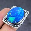 Blue Triplet Opal Handmade 925 Sterling Silver Jewelry Ring Size 8 V3n14