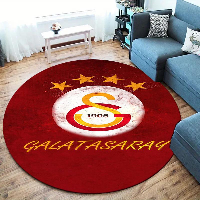 Круглый ковер Galatasaray S, Ковер для гостиной, спальни, дивана, игровой комнаты, Декор, Нескользящий коврик для пола