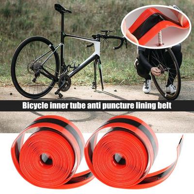 2 шт. Велосипедная камера MTB Защитная лента от проколов Красного цвета Защитник велосипедной шины Защита от проколов 700C Лента для шоссейного велосипеда Защита камеры Защитная лента