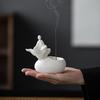 Белый Керамический Подсвечник для Благовоний Будда Белая Фарфоровая Статуэтка из Китая Держатель для Благовоний Декор для Медитации и Ароматерапии