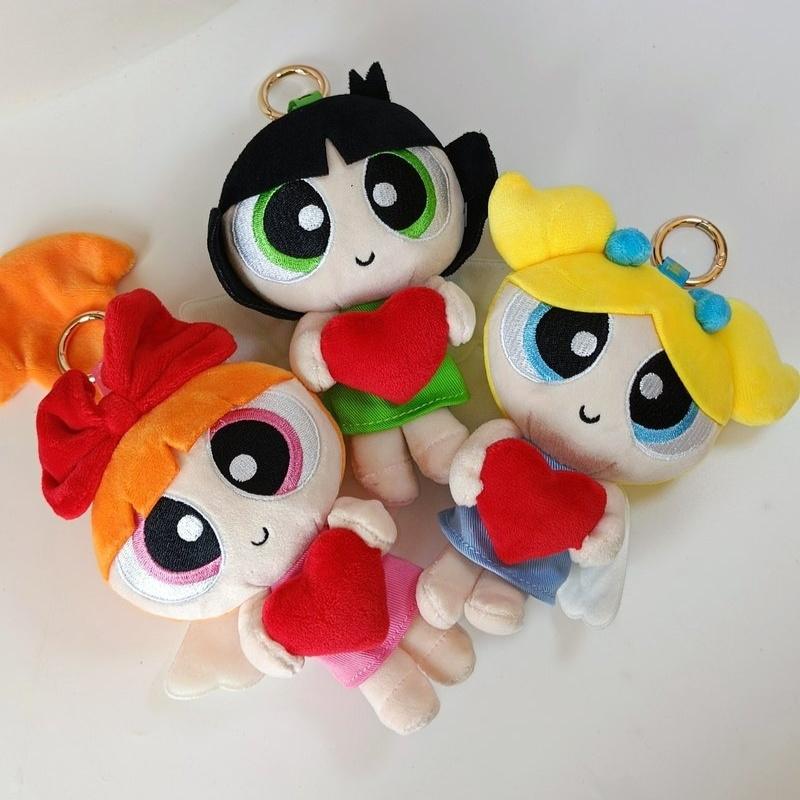 Оригинальные Hugkis Суперкрошки Плюшевые Плюшевые Брелоки Ангельское Сердце Дизайн Брелок-Подвеска для Рюкзака Декорация Игрушки Кукла Подарки для Девочек