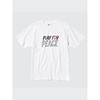 Uniqlo Футболка с принтом «Peace For All» с коротким рукавом, стандартный крой, Кей Нисикори