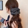 Soft High Elastic Large Hair Scrunchie Retro Blue Leopard Print Decorative Hair Band Hair Tie Accessories For Women Daily Party