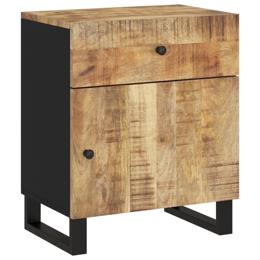 Nightstand 50x33x60 cm Solid Mango Wood & Engineered Wood