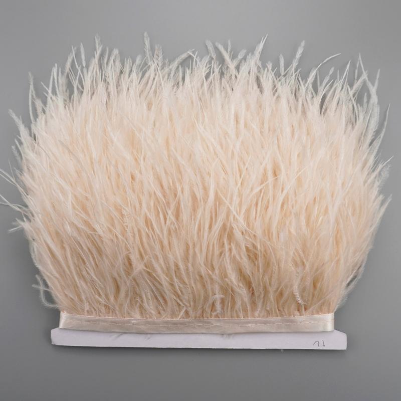 Перо 8-10 см Отделка страусиными перьями для шитья и рукоделия Черная перьевая бахрома для украшения юбки Натуральные перья Ленточная бахрома