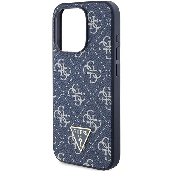 Guess Guhcp15Lpg4Gpb iPhone 15 Pro 6.1 Niebieski/Blue Hardcase 4G Trójkątne Metalowe Logo