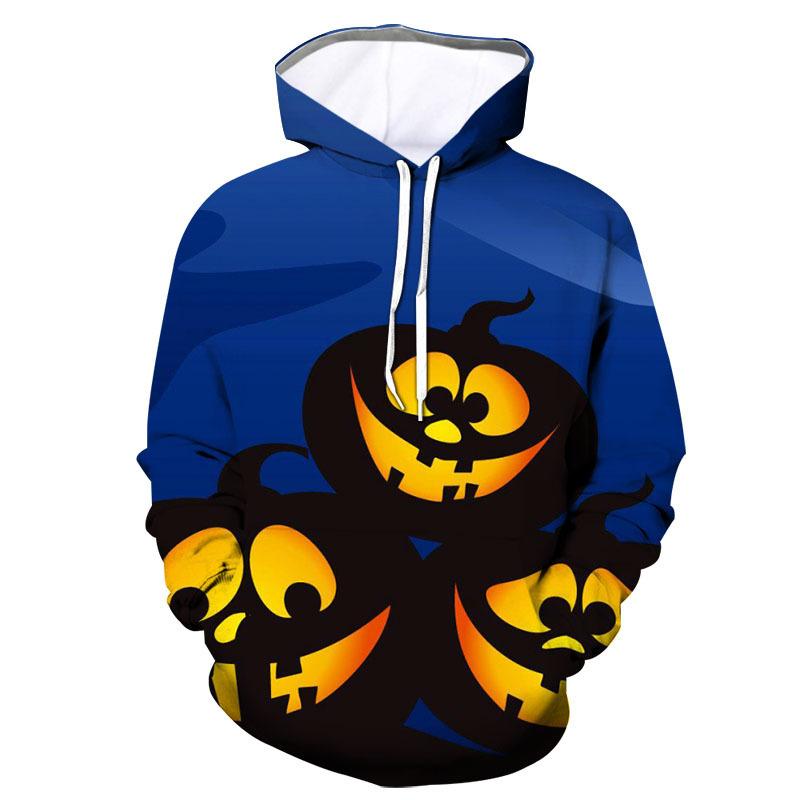2023 New Men's and Women's Halloween 3D Digital Print Hoodie