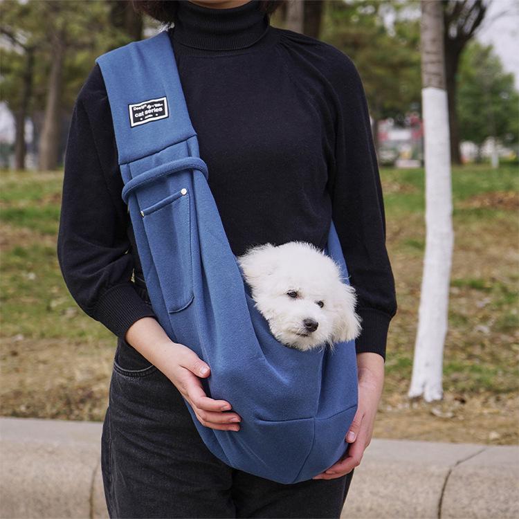 Custom Breathable Pet Messenger Bag for Dogs & Cats - Portable Shoulder Carrier
