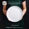 Белая melamine A5, 12-дюймовая круглая мелкая обеденная тарелка