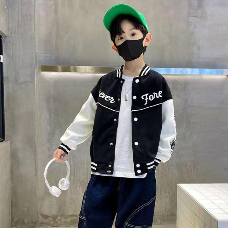 Куртка для мальчиков, пальто, весна и осень, красивая модная детская бейсбольная форма, детская куртка