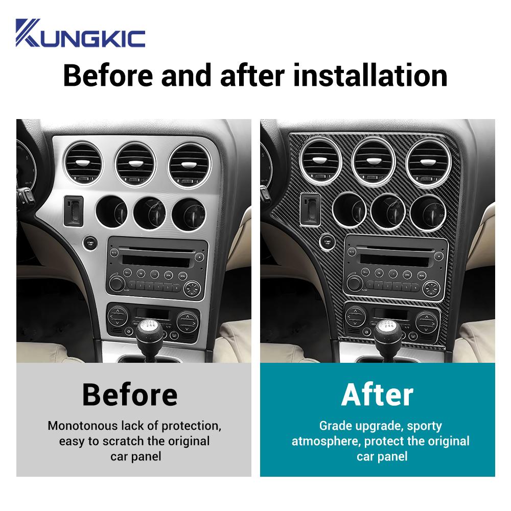 Наклейка из настоящего мягкого углеродного волокна для Alfa Romeo 159 2005-2018 2019 2020 2025 2025 2025 LHD RHD Отделка рамки панели центральной консоли автомобиля