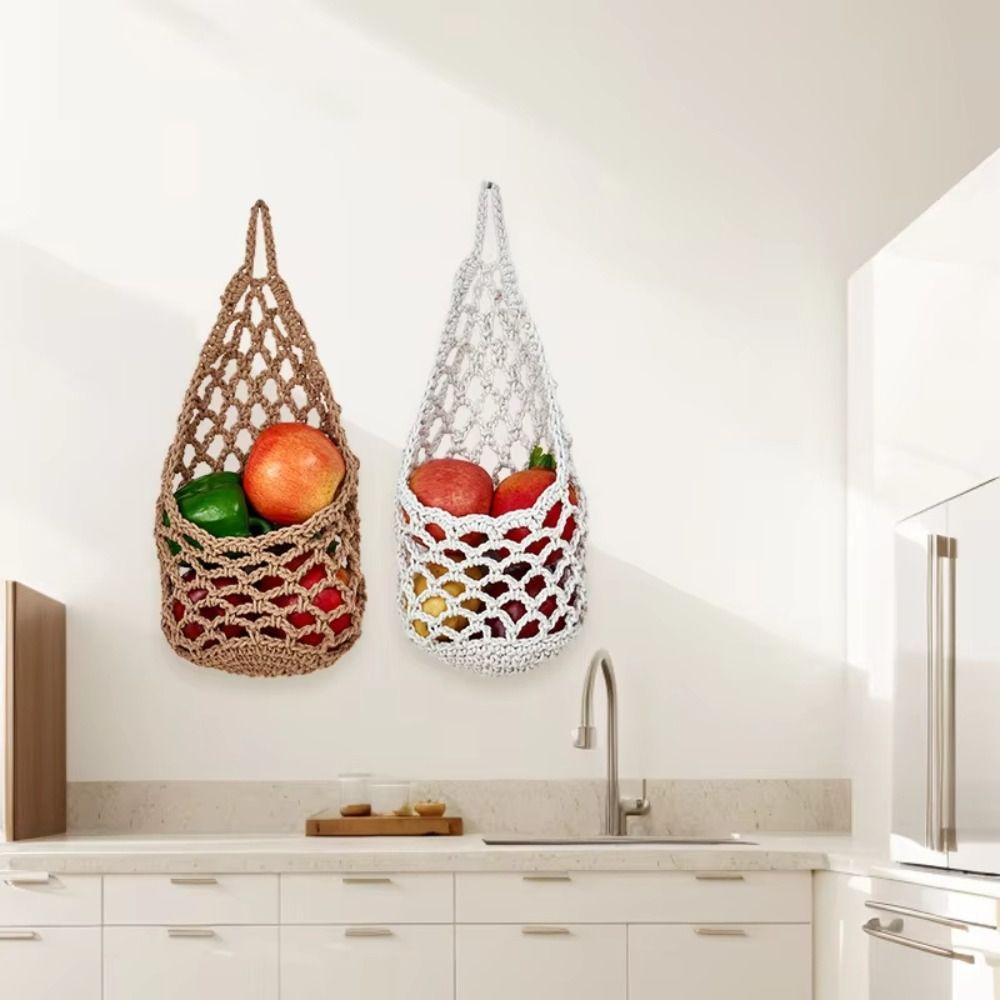 Portable Fruit Net Bag Kitchen Storage Storage Organizer Durable Hanging Basket Kitchen Use