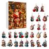 Christmas Countdown Calendar Featuring Adorable Cat Acrylic Decorations For Holiday Gift Giving