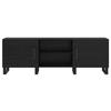 TV Cabinet in Black Oak Look 150 x 30 x 50 cm Particleboard