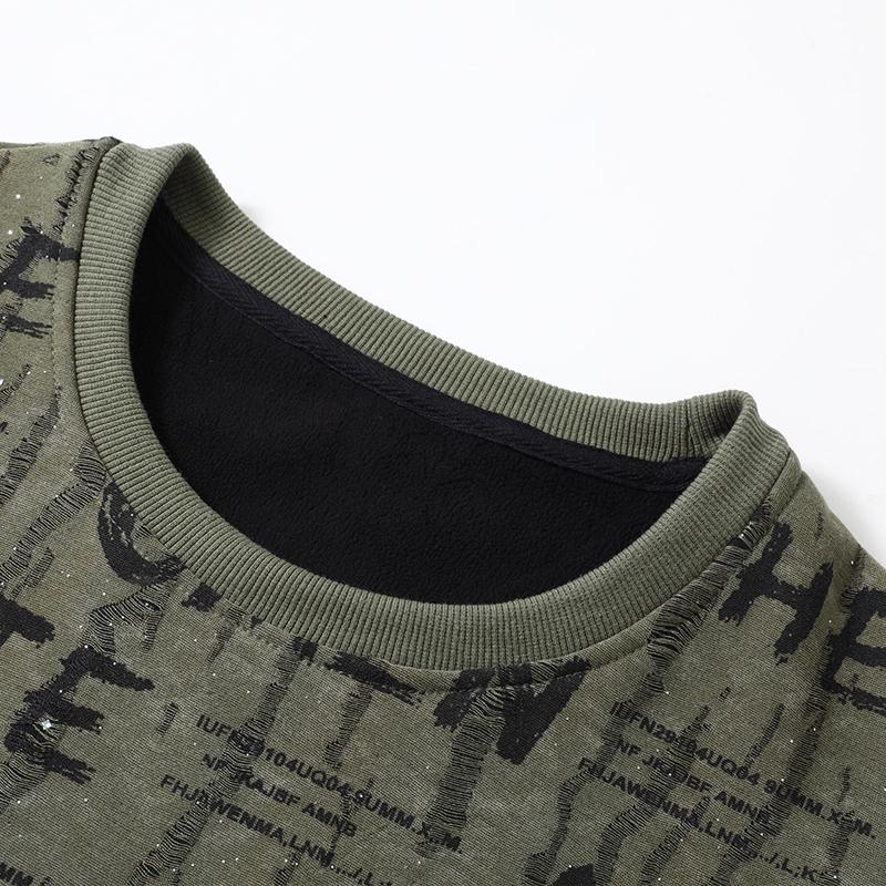 Мода больших размеров 6XL-11XL Осенние толстовки оверсайз для мужчин Одежда Толстые Теплые с подкладкой из искусственного флиса Топы с длинным рукавом Повседневные мужские пуловеры