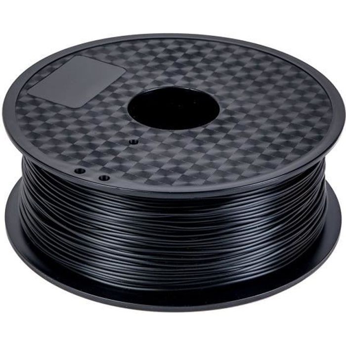 Filament PLA Noir 1,75 mm 1 kg pour imprimante 3D