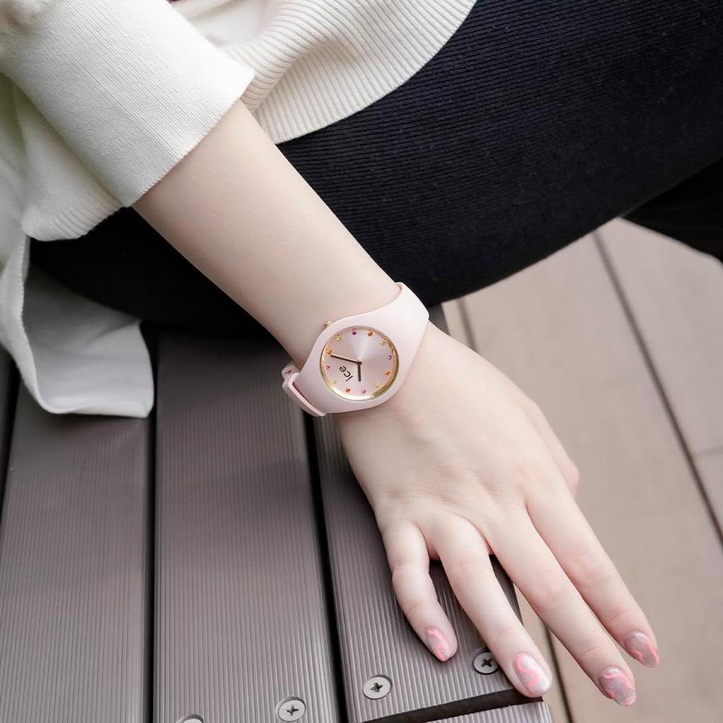 ICE WATCH ICE cosmos Light Peach 37mm Watch with Silicone Rubber Strap Officially Imported (Small Plus) Women's (Product Code 022458) -