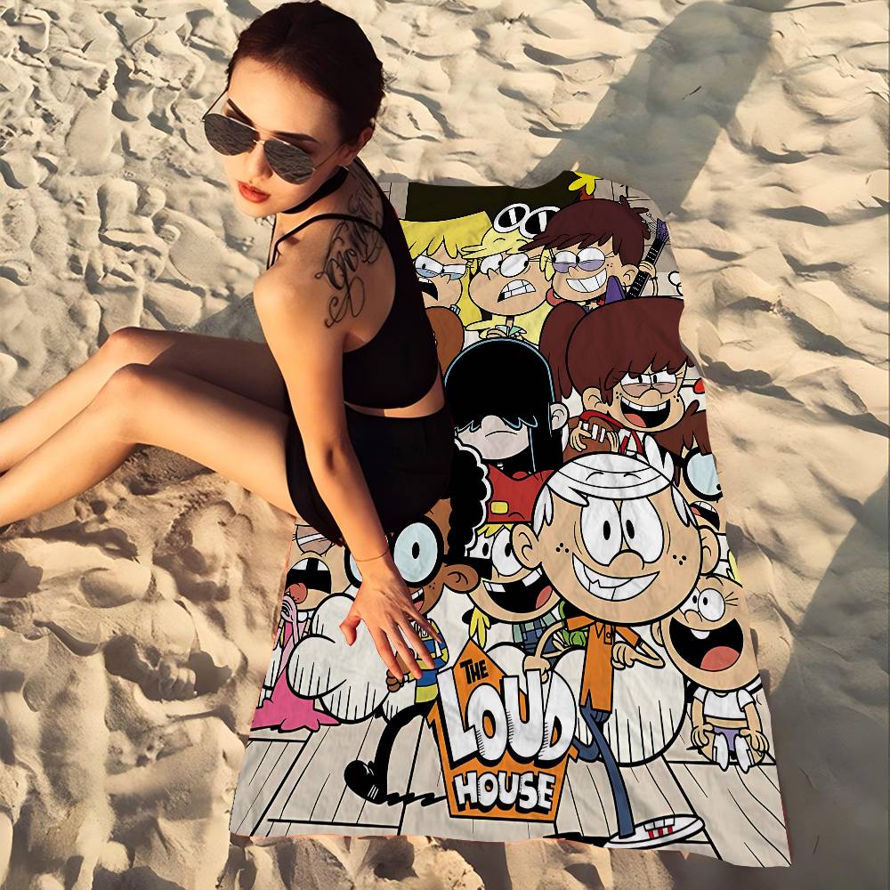 Cartoon The L-Loud H-HouseS Big Microfiber Beach Towels Quick Dry Towel Sand Beach Towels Pool Towel For Travel Swim Pool Yoga