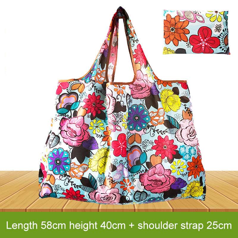 Large Capacity Portable Bags Supermarket Environmental Protection Shopping Bag Folding Waterproof Handheld Shoulder Storage Bag Load Capacity 20KG