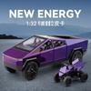 1:32 Литой металлический модельный автомобиль Tesla Cybertruck с инерционным механизмом, звуковыми и световыми эффектами - Игрушка-симулятор для мальчиков