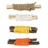 4pcs Hamster Teething Bars Edible Apple Sticks Sweet Bamboo Hamster Chew Toy with Rope