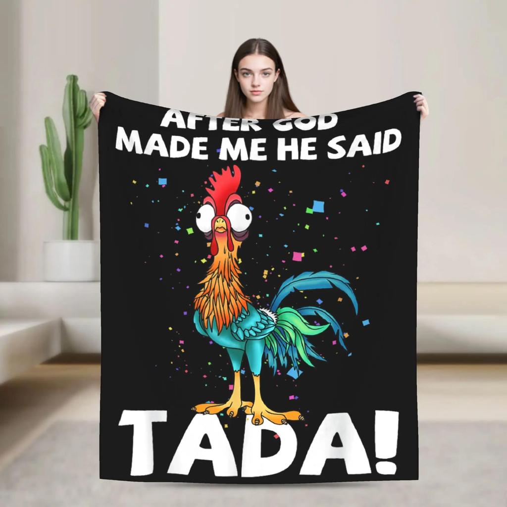 Moanas Hei Hei Rooster Character Flannel Blanket Winter Warm Throw for Kids Couch Bed Aesthetic Sofa Cover Bedspread