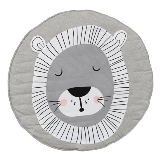 Детский игровой коврик из мягкого материала, коврик для ползания для малышей, круглый дизайн, коврик для занятий для младенцев с рисунком животных, коврик для ползания для младенцев
