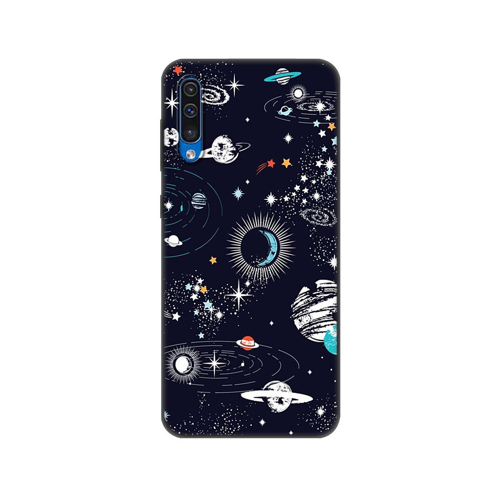 Чехол для Samsung Galaxy A50S, мягкий силиконовый чехол для Samsung A50S A507 A507F SM-A507F, 6,4 дюйма, задняя крышка, черный чехол из ТПУ, розовый, аниме, космическая машина