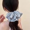 Super Fairy Large Intestine Hair Band Female Pearl Mesh High-End French Large Head Flower Pleated Texture Headband Headdress