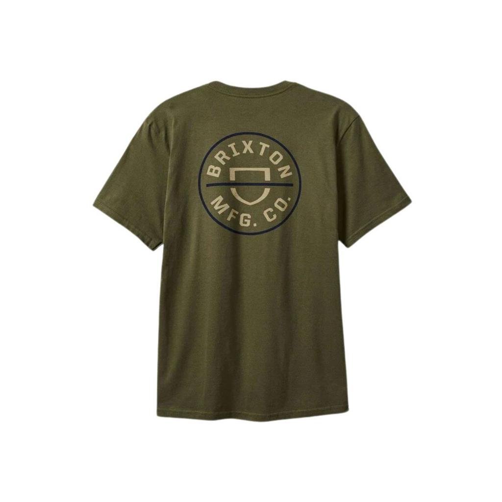 Brixton "Crest II" Short Sleeve Tee (Ivy Green/Sand/Navy) T-Shirt Unisex T-Shirt