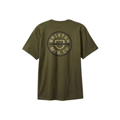 Brixton "Crest II" Short Sleeve Tee (Ivy Green/Sand/Navy) T-Shirt Unisex T-Shirt