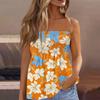 Летние топы-трубы для женщин, милая сексуальная футболка без рукавов с открытыми плечами и цветочным принтом