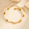 Imitation Pearl Pearl Bracelet Elegant Chain Bracelet Fashion Gold Plated Bracelet  Women Jewelry